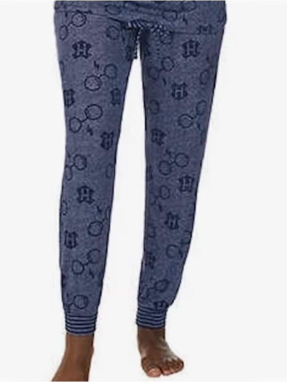 Harry Potter Wizarding World Hogwarts Jogger Pajama Pants Womens Small Blue